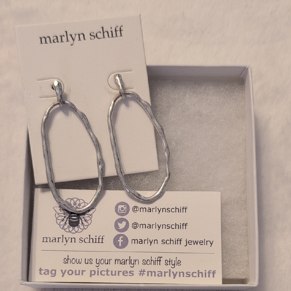 Marlyn Schiff Silver Hoop Earrings